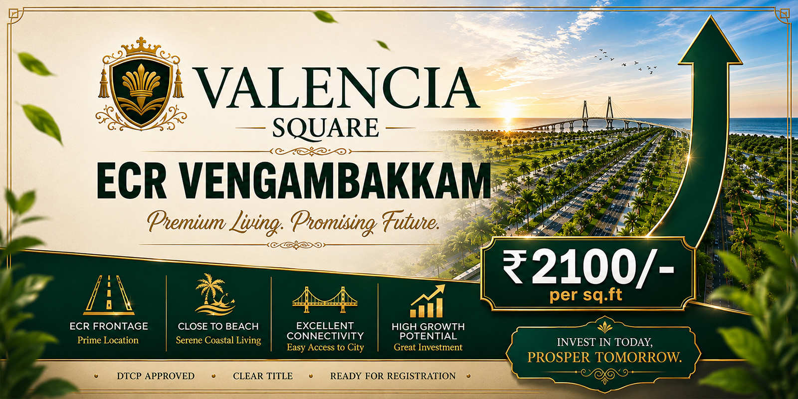 Valencia Square premium plotted development, ECR Chennai